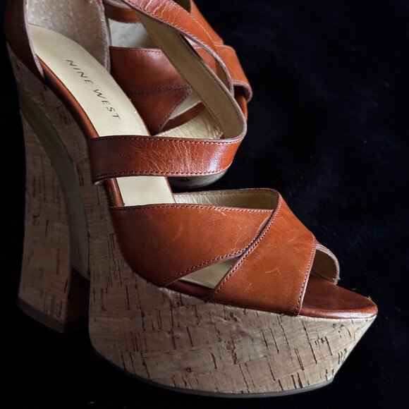 Nine West Cork Platform Wedge Size 6 - Picture 3 of 5